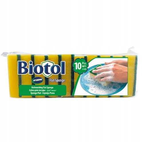Biotol Zmywak Kuchenny Gąbka do mycia naczyń 10pcs