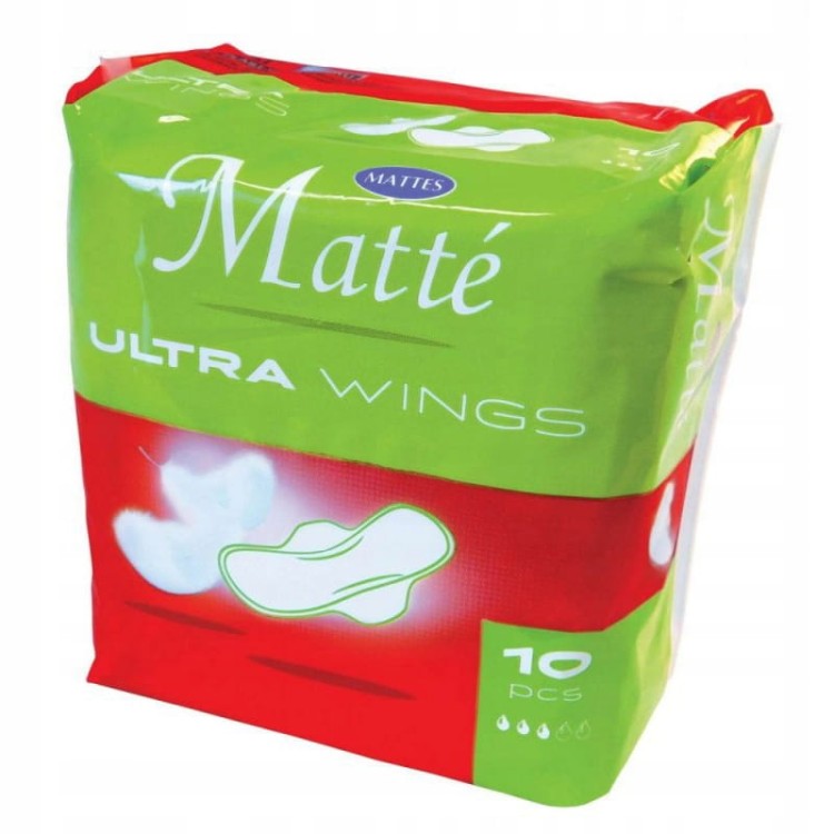 Matte podpaski ultra ze skrzydełkami 10 sztuk