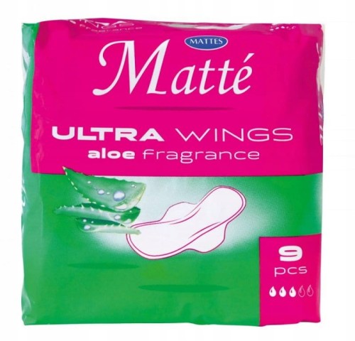 Podpaski higieniczne ze skrzydełkami Mattes Aloe Vera 9 szt.