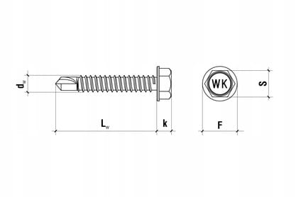 Wkręty do stali Wkręt-Met 6,3x25mm 250 szt.