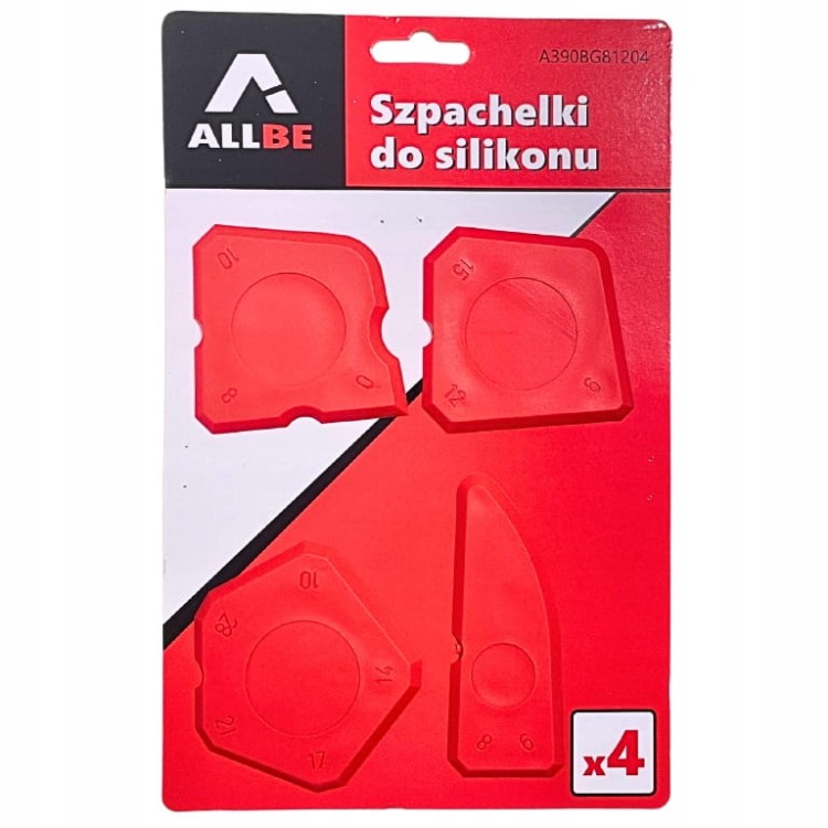 4X SZPACHELKI DO SILIKONU SZPACHLA KOSTKI DO NAKŁADANIA SILIKONU FUG SPOIN
