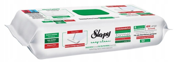 Chusteczki do czyszczenia powierzchni w Sleepy w opakowaniu 50 szt.
