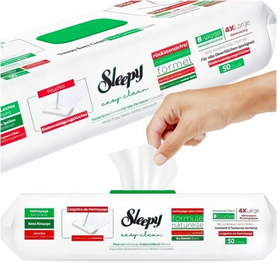 Chusteczki do czyszczenia powierzchni w Sleepy w opakowaniu 50 szt.