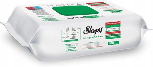 Zestaw Sleepy ręczniki nawilżane XXL czyszczące niebie. i zielone 2x100szt