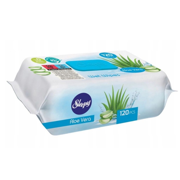 Chusteczki Sleepy 5x120szt aloe vera,jabłko, cytryna, pomarańcze, truskawka
