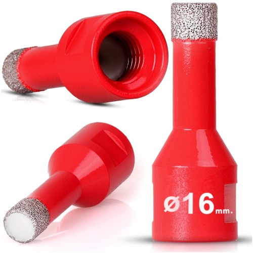 OTWORNICA DO GRESU 16 mm DIAMENTOWA WIERTŁO GLAZURY PŁYTEK KORONKA NA SUCHO