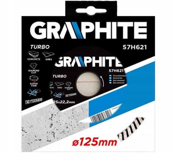 Graphite Diamentowa tarcza garnkowa 125x5x22,2mm turbo 57H890