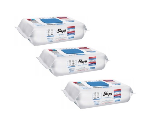 3x Chusteczki nawilżane do czyszczenia SLEEPY w opakowaniu 100 szt