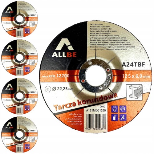 Tarcza do szlifowania metalu stali 125x6.0mm