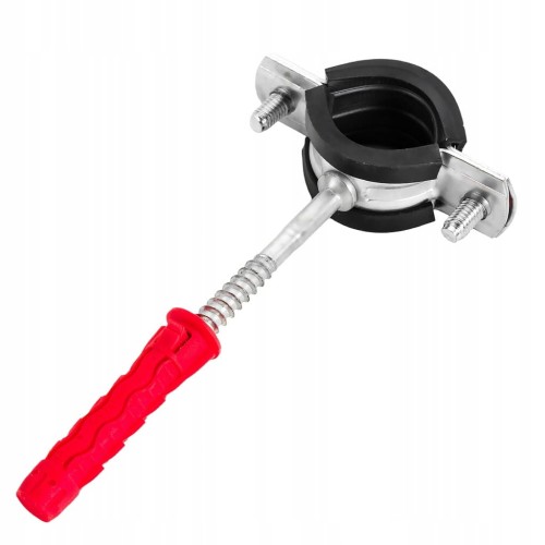 Obejma metalowa z gumą do rur fi 25-28mm 3/4" z zespoloną śrubą o dł. 70mm